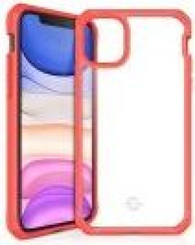 ITSKINS HYBRID SOLID cover til iPhone 11 / XR®. Koral og gennemsigtig