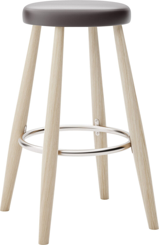 Ch58 Low Stool, Tvålad Ek, Lädergrupp B Thor - 306