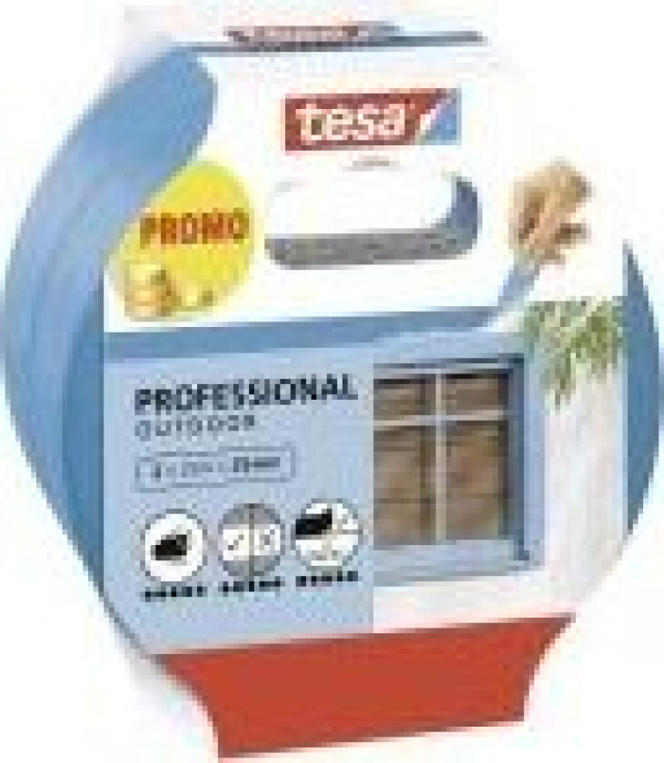 Professional Outdoor 56214-00000-03 Malertape Blå (L x B) 50 m x 25 mm 2 stk