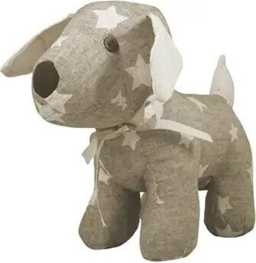 Dørstopper - Sandfarget hund med stjerner - Høyde 23cm