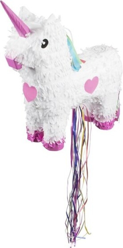 Piñata Pull Enhjørning Hvit
