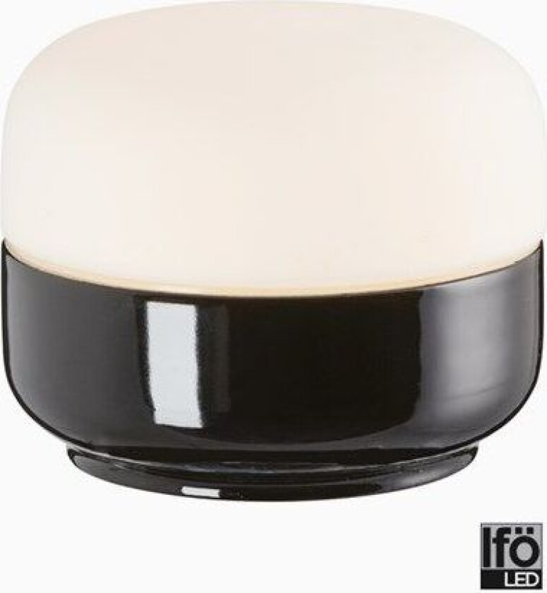 Ohm 140/115 svart matt opal IP44 LED 10W/3000 Ra>90. 8351-800-16