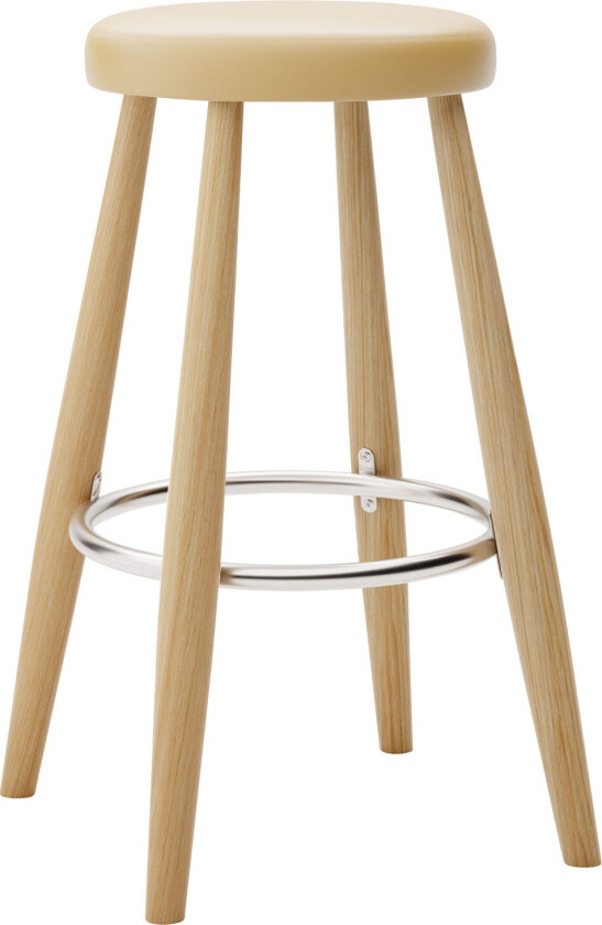 Ch58 Low Stool, Oljad Ek, Lädergrupp B Thor - 325