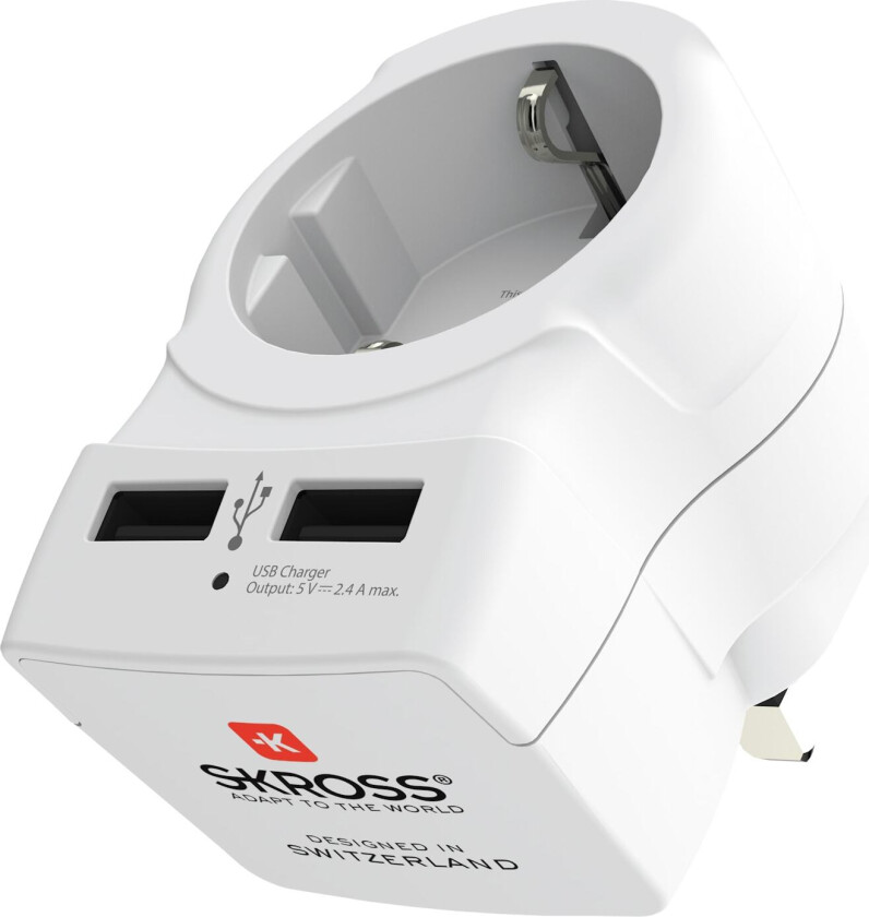 SKROSS Country Travel Adapter - Europe to UK USB