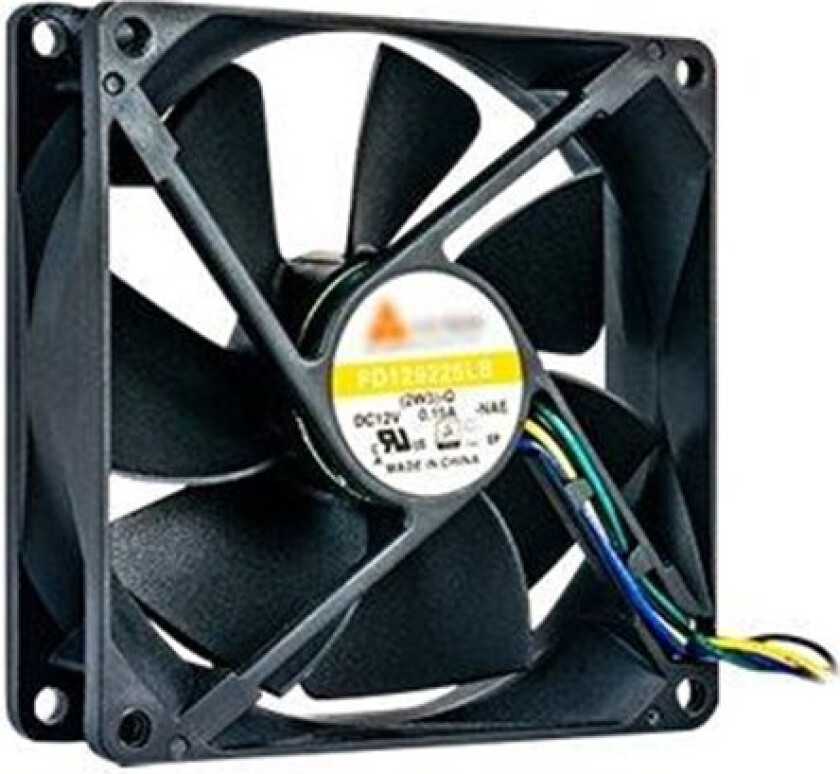 92X92X25MM FAN 12V 4PIN - Kabinettvifte - 92mm - Svart