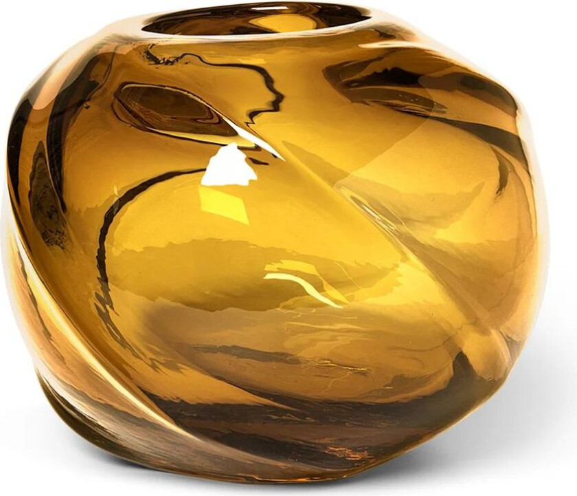 Water Swirl vase rund Ø 21 cm Amber