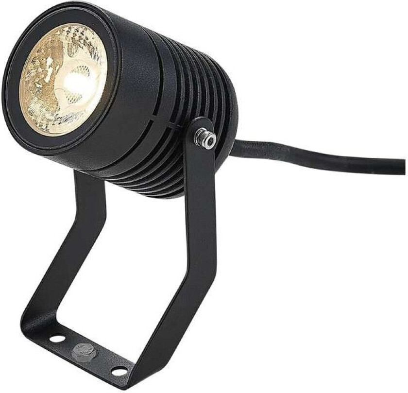 Svart, utendørs LED-spot Maris med jordspyd