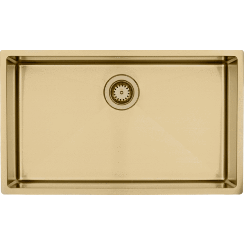 Bilde av Kubus 700 Soft kjøkkenvask, 74x44 cm, messing