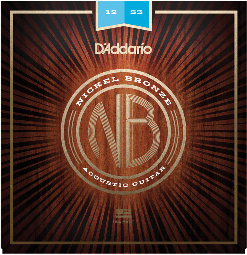 DAddario Nickel Bronze Acoustic Guitar Strings Light 12-53