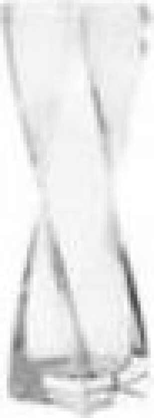 Swirl, Firkantet vase, Glass, Gjennomsiktig, Gjennomsiktig, 200 mm, 50 mm