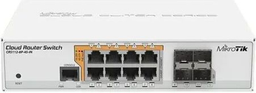 Mikrotik Crs112-8p-4s-in Gigabit Smart Switch