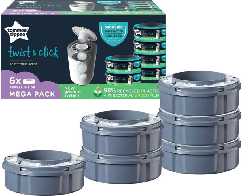 Sangenic Twist & Click refill, 6 stk