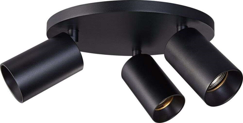 Spoton Circle takspot 3 lys GU10 - Svart