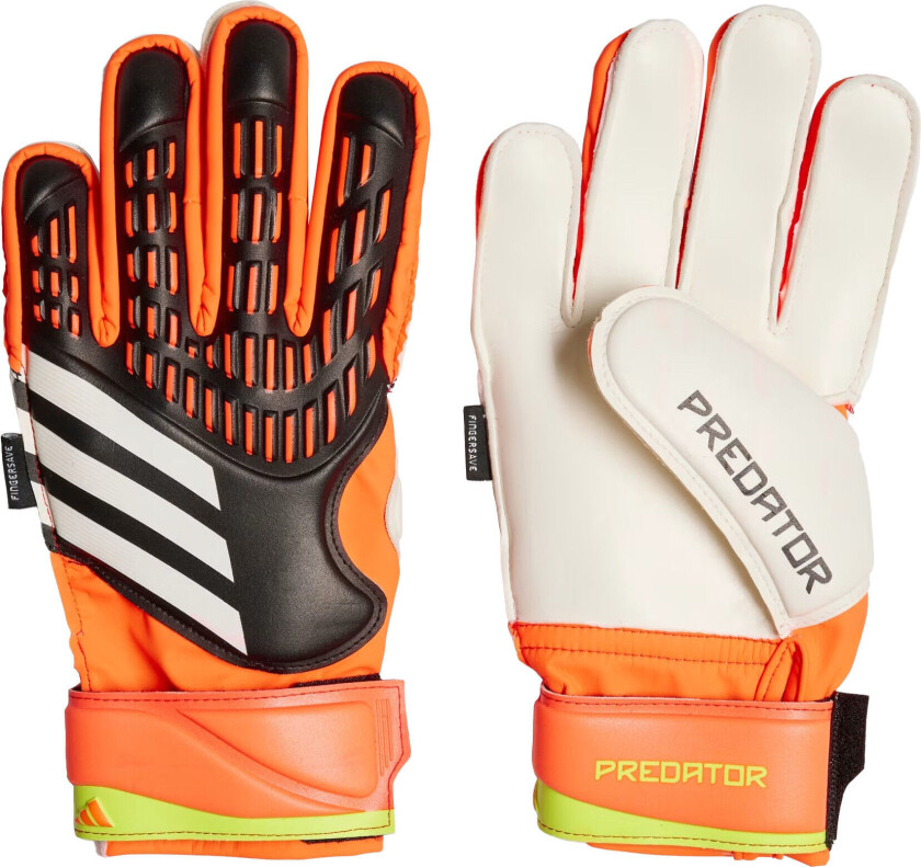 adidas Predator Glove Match Fingersave, keeperhansker, junior Black/solar Red/sola