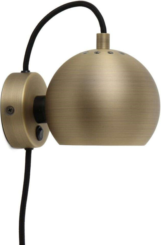 BALL WALL LAMP - MATT ANTIQUE BRASS