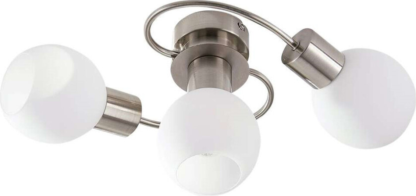 Taklampe Ciala, 3 lyskilder, nikkel