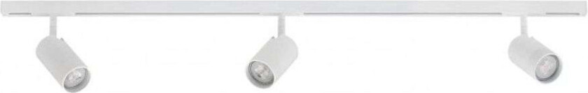 Designline Tube komplett 1 meter spotskinne med 3 spotter GU10 - Hvit