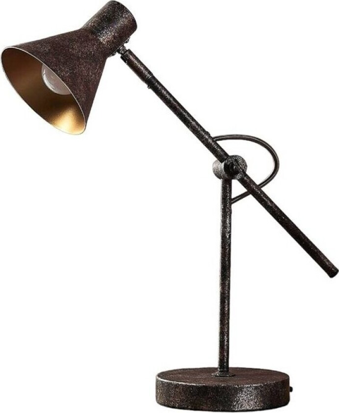 Rustfarget bordlampe Zera