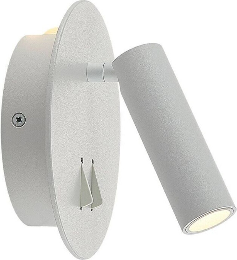 Magya LED-vegglampe hvit, 2 lyskilder rund