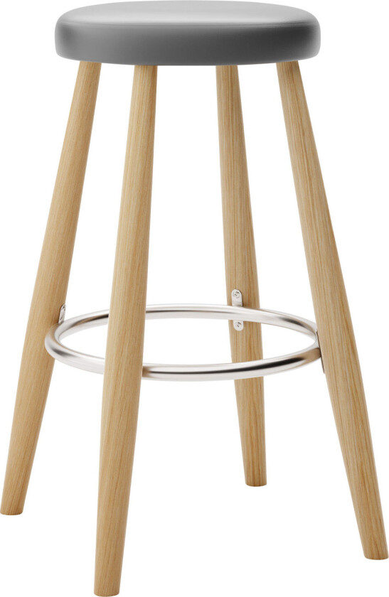 Ch58 Low Stool, Oljad Ek, Lädergrupp B Thor - 359