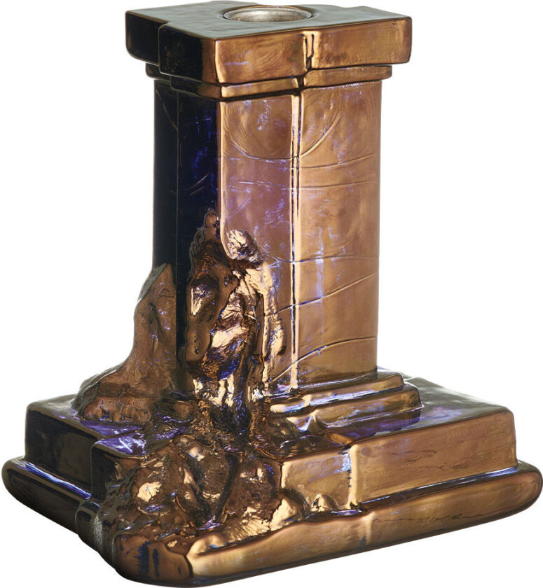 Rocky Baroque Candlestick Glossy Glaze 150 Mm