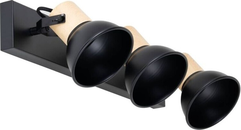 Bosko spotlight, svart, 3 lyskilder, lang