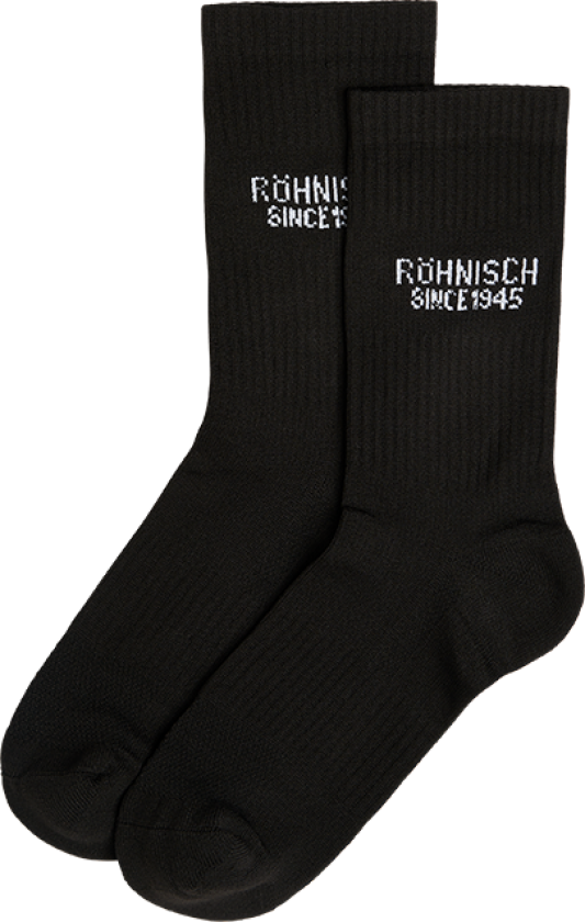 2-pack Logo Socks, Black
