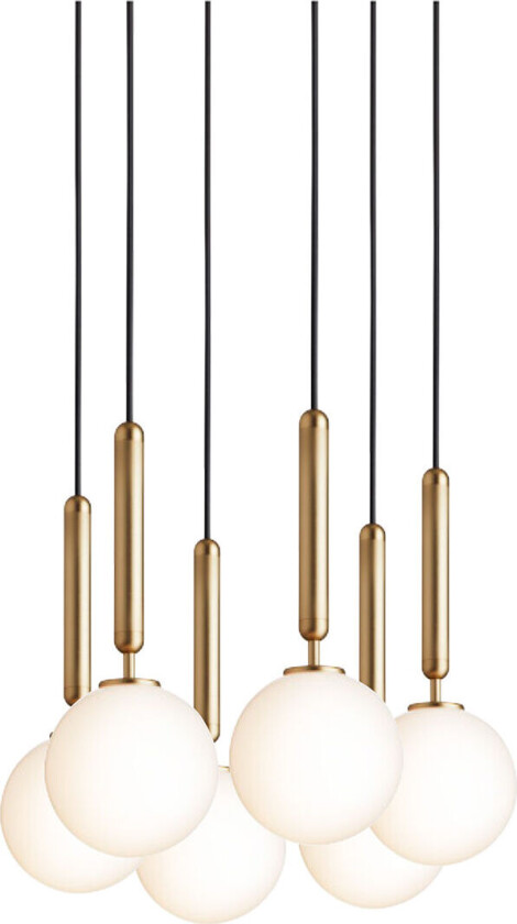 Miira 6, Brass/opal Glass, Exkl. Ljuskälla
