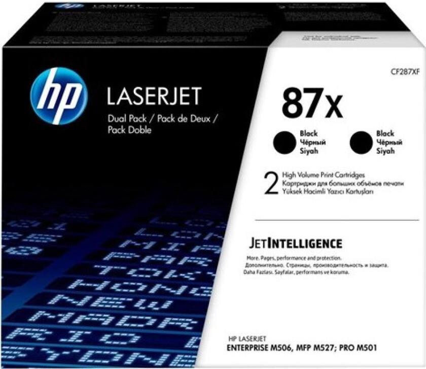 87X Toner Svart, twin pack