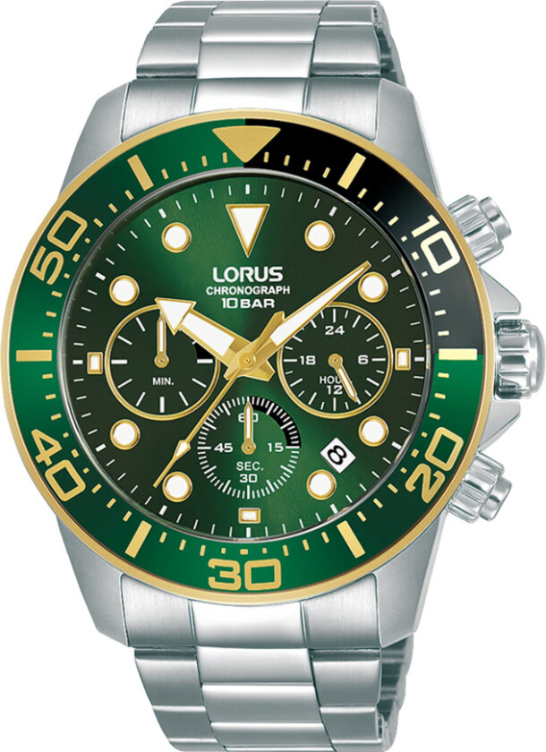Mens Chronograph RT340JX9 - Kvarts - Sølv - Herreklokker - Rustfritt stål - ledd m/pin - Mineral