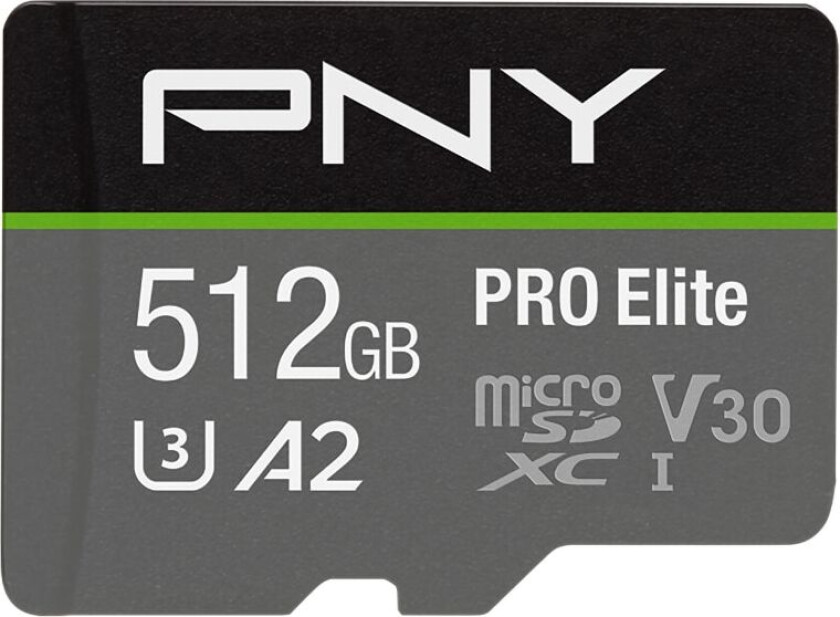 PRO Elite microSDXC 512GB, 512GB, MicroSDXC, Class 10, 100MB/s, 90MB/s, Class 3 (U3)