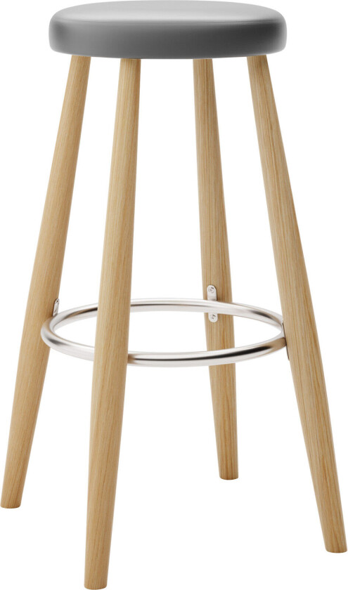 Ch56 High Stool, Oljad Ek, Lädergrupp B Thor - 359