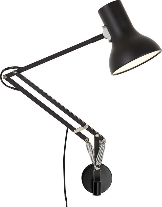 Type 75 Mini Lamp With Wall Bracket Jet Black