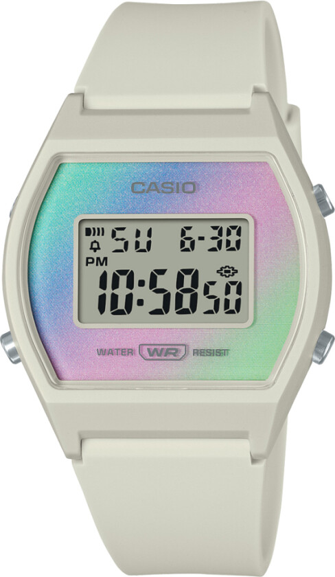 Collection LW-205H-8AEF - Digital - Hvit - Dameklokker - Resin - Akryl