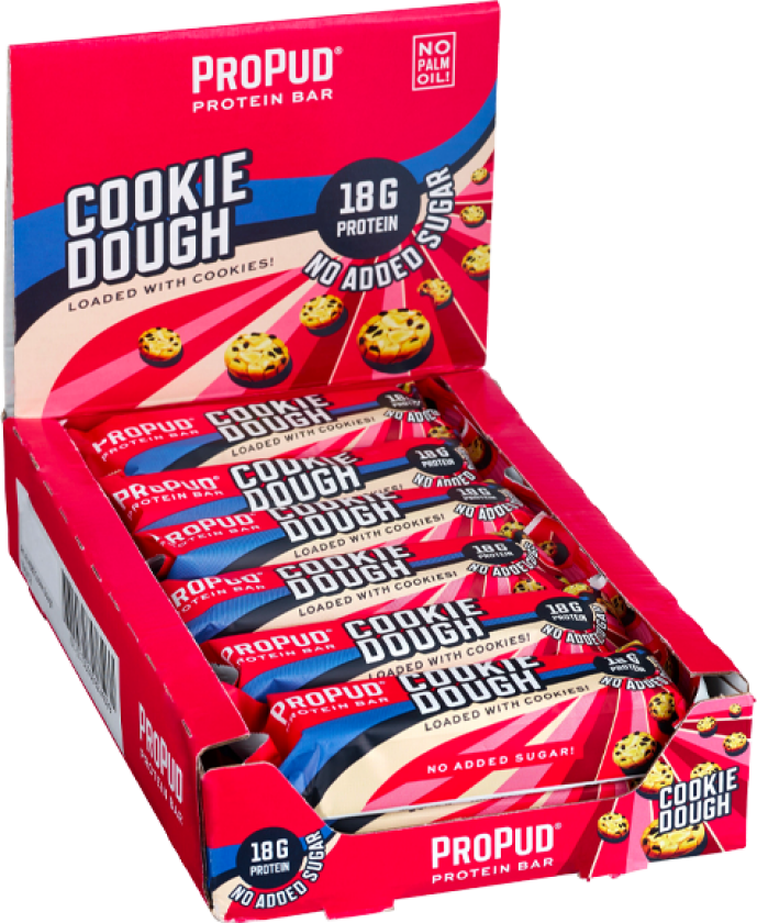 12 x ProPud Protein Bar, 55 g, Cookie Dough
