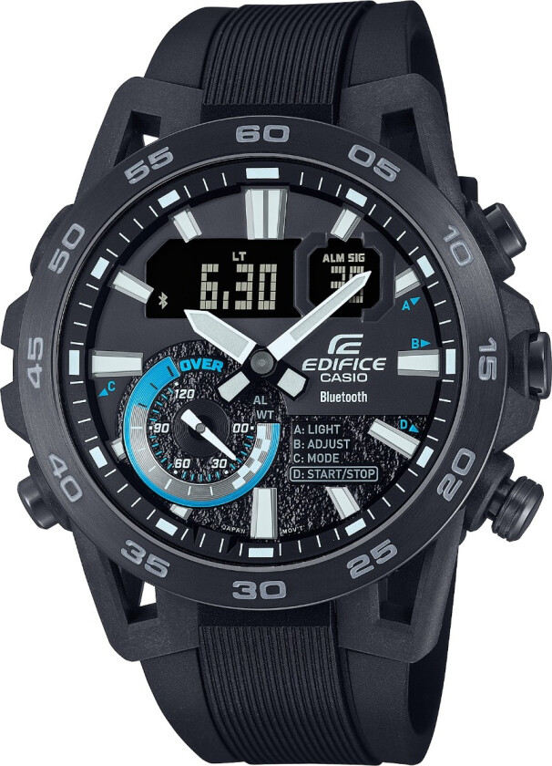 Edifice Suspension ECB-40PB-1AEF - Anadigi - Sort - Herreklokker - Resin - Mineral