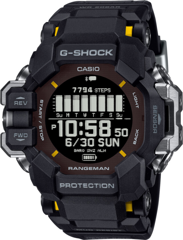 G-Shock Master of G-Land Rangeman GPR-H1000-1ER - Digital - Sort - Herreklokker - Fiberrem - Mineral