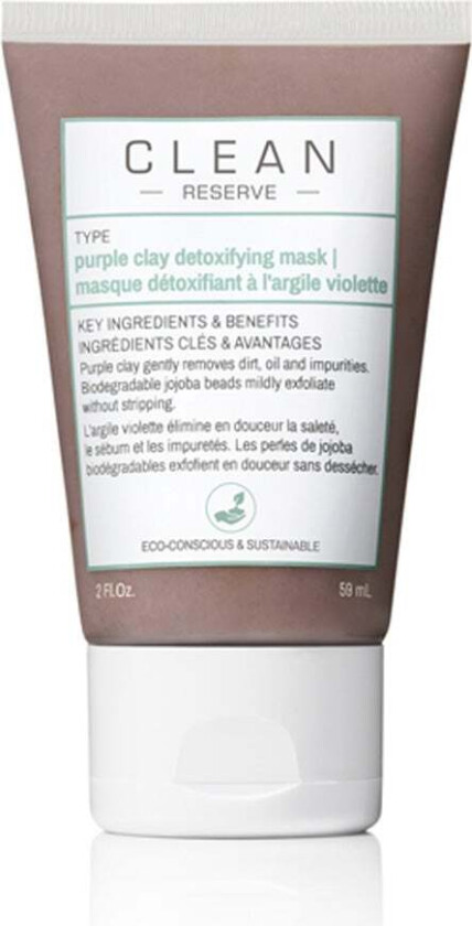 Clean Reserve Purple Clay Detoxifying Face Mask 59ml