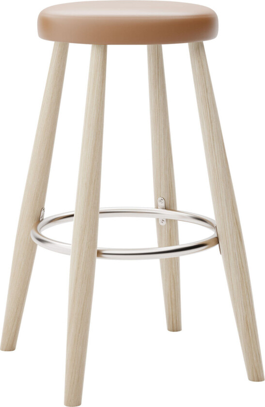 Ch58 Low Stool, Tvålad Ek, Lädergrupp B Thor - 307