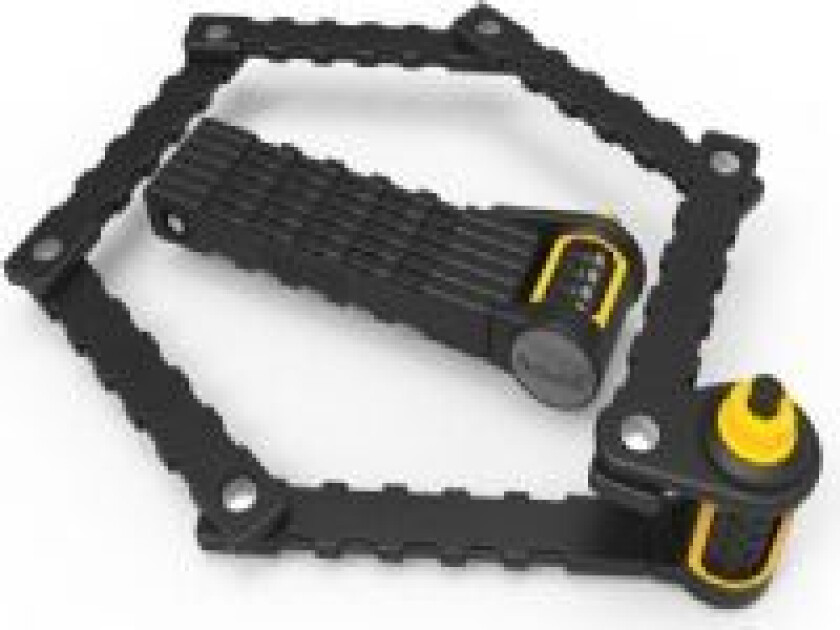 Sykkellås Link Plate Lock K9 Combo 8116C gul-sort (ONG-8116C)