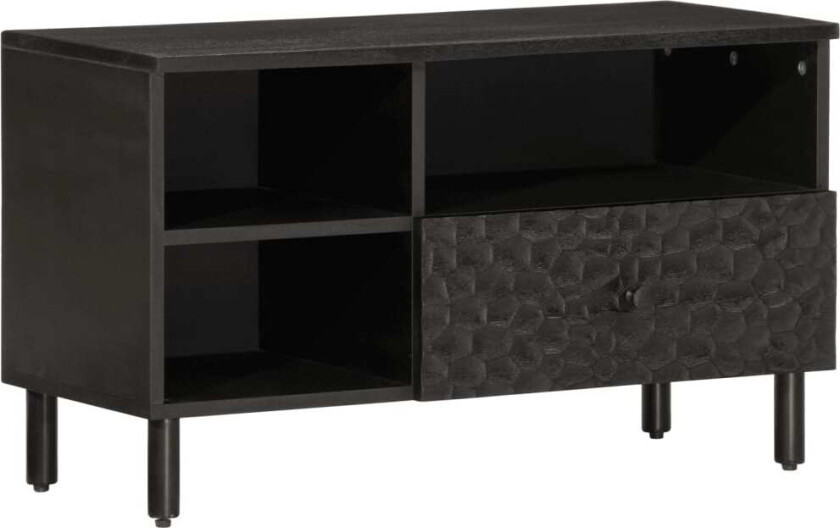 vidaXL TV-benk svart 80x33x46 cm heltre mango