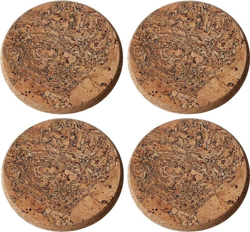 Cork glassunderlag 4-pakning Natural