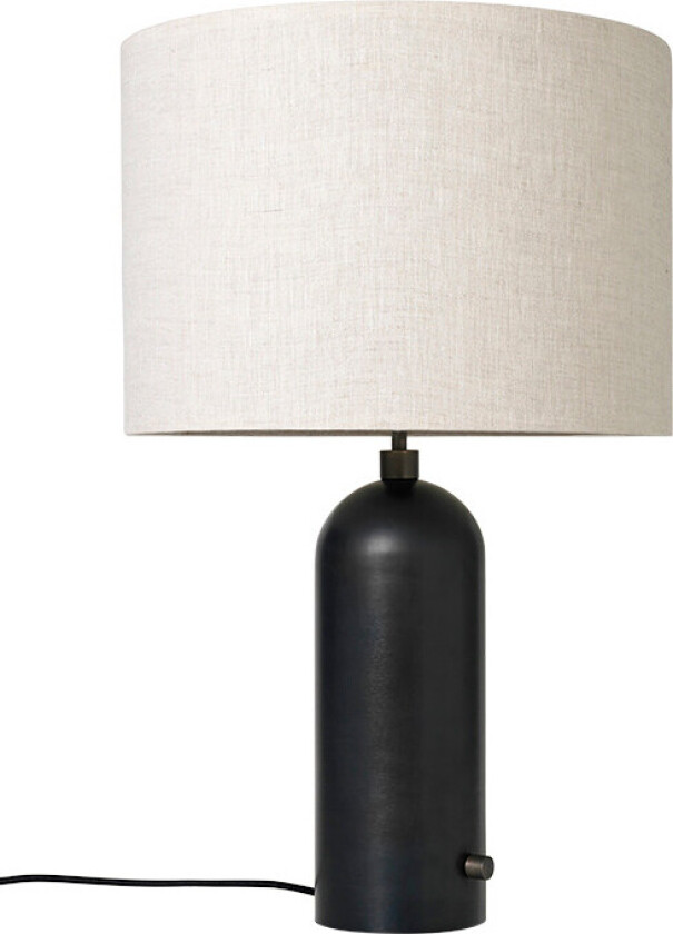 Gravity Table Lamp – Large Canvas / Blackened Steel