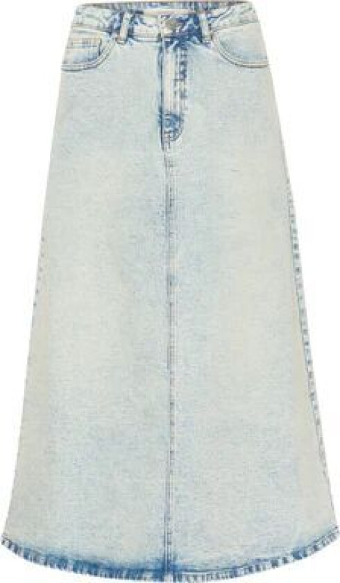 ManulaGZ HW Midi Skirt - Light Blue Acid Wash 34