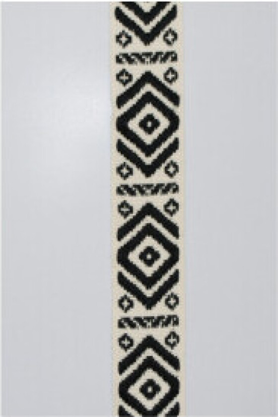 Bilde av Veskerem i bomull/polyester 38 mm natur/sort - 50 cm