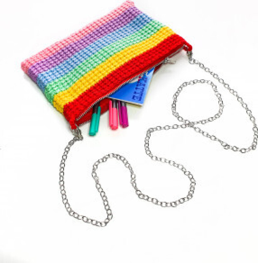 Bilde av Rainbow Clutch av Rito Krea - Veske Hekleoppskrift 22x14cm - Rainbow Clutch af Rito Krea - Taske Hækleopskrift 22x14cm