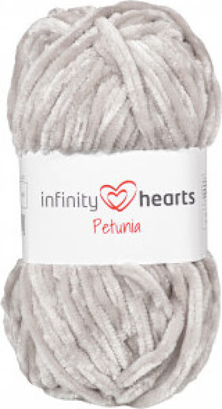 Evighetshjerter Petunia Garn 05 Grå/Sølv