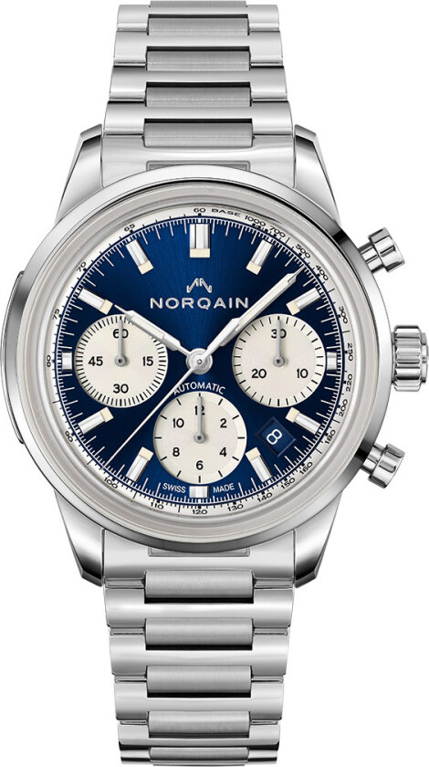 Freedom 60 Chrono 40mm N2201S22C/A221/201SG - Automatisk - Sølv - Herreklokker - Rustfritt stål - ledd m/pin - Safir