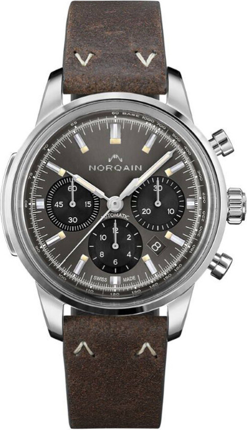 Freedom 60 Chrono 43mm N2200S22C/T221/20EO.18S - Automatisk - Sølv - Herreklokker - Skinn - Safir