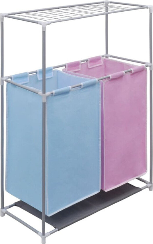 2-delt skittentøyskurv med en topphylle for tørking